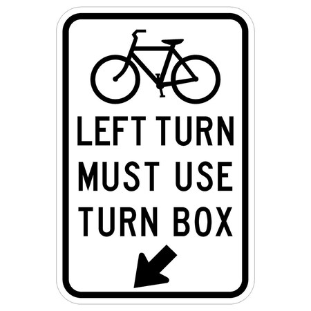 Sign Solutions Usa 18 in Height, 12 in Width, Aluminum, Vertical Rectangle DUS08HWT1218R9-23bL
